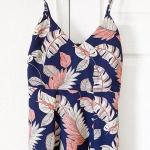 Linen Leafy Flowery Summer Dress